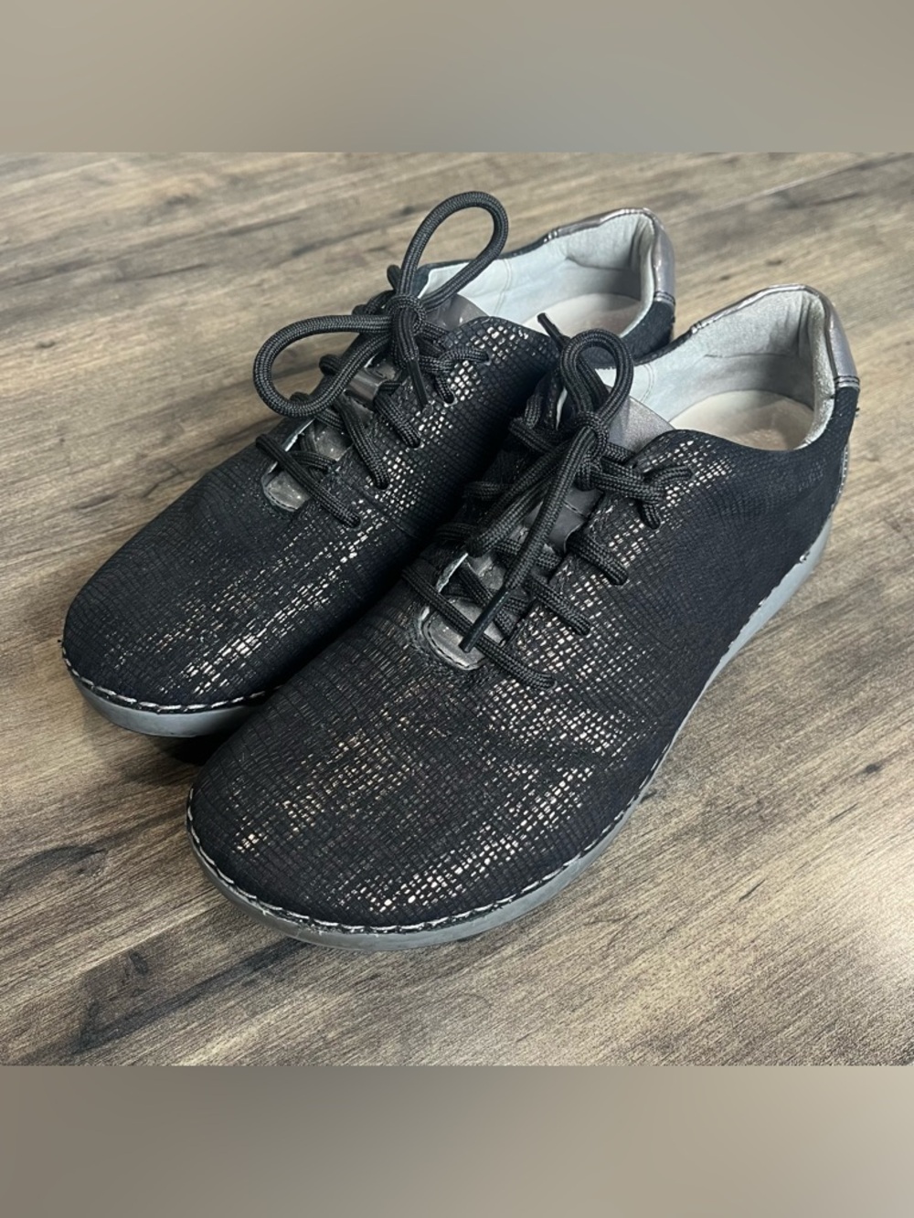 Alegria Essence Black Pewter Finery Women’s Leather Shoes EU 40/ US 10-10.5